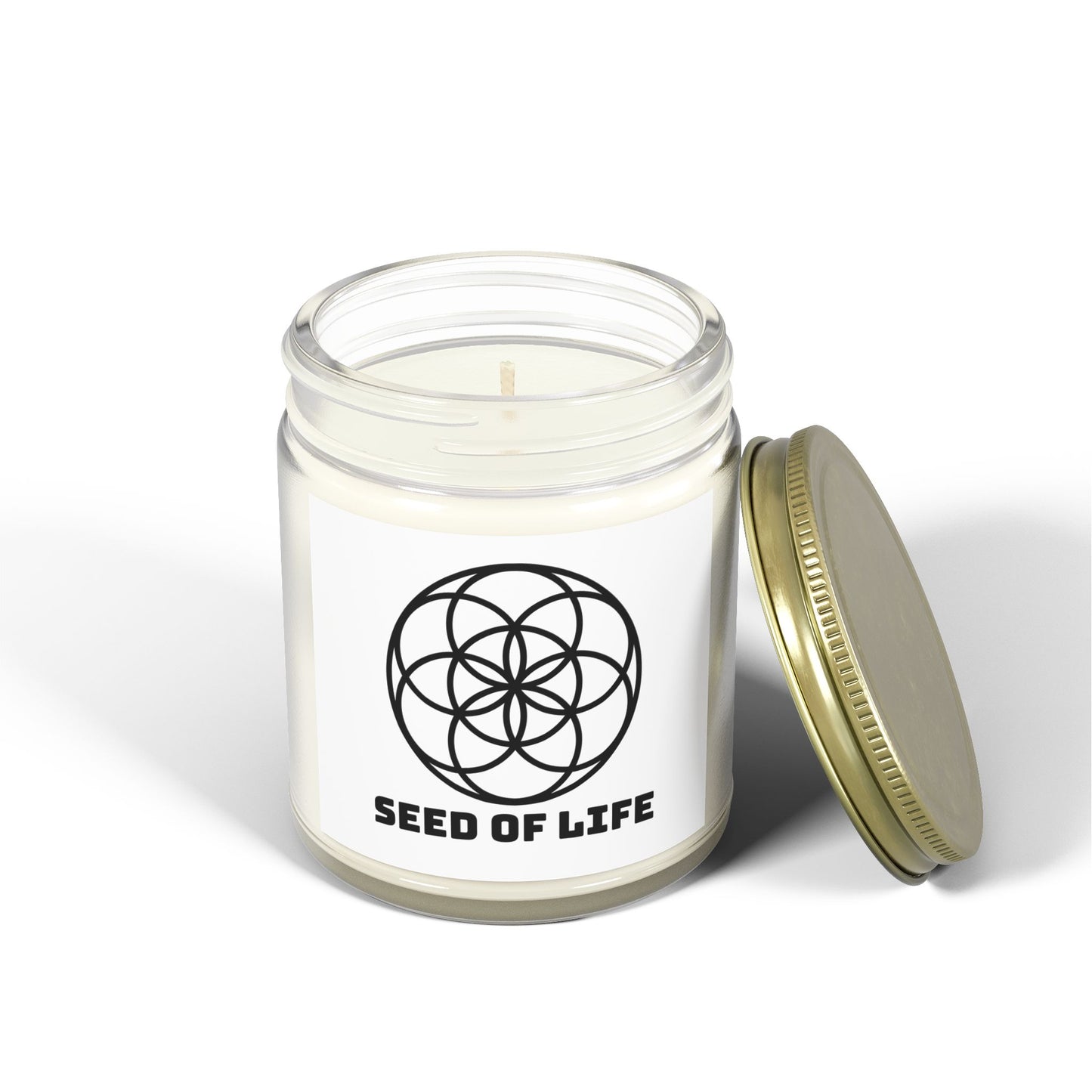 Vanilla Bean Seed Of Life Candle Geometry