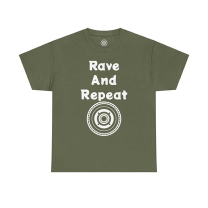 Rave And Repeat Unisex Heavy Cotton Tee - Perfect for Party Lovers