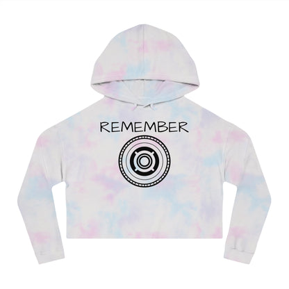 Women’s Cropped Hooded Sweatshirt - "Remember" Motivational Apparel