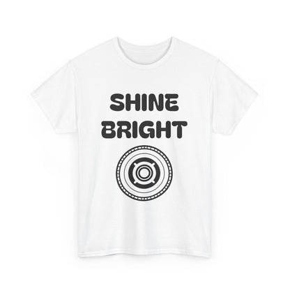 Shine Bright Unisex Heavy Cotton Tee - Inspirational Graphic Tee for Everyday Wear