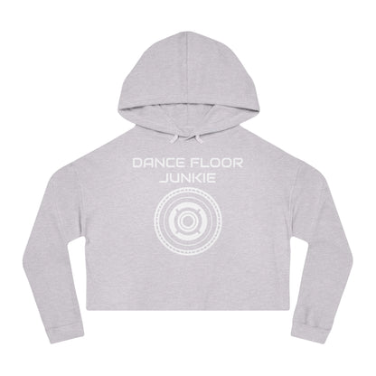 Dance Floor Junkie Cropped Hoodie for Women - Perfect for Music Lovers