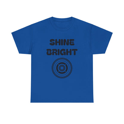 Shine Bright Unisex Heavy Cotton Tee - Inspirational Graphic Tee for Everyday Wear