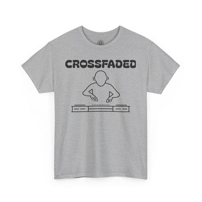 Copy of Crossfaded DJ Logo Across Chest Black Lettering