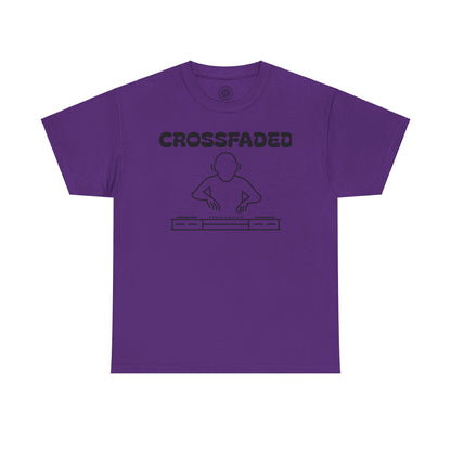 Copy of Crossfaded DJ Logo Across Chest Black Lettering