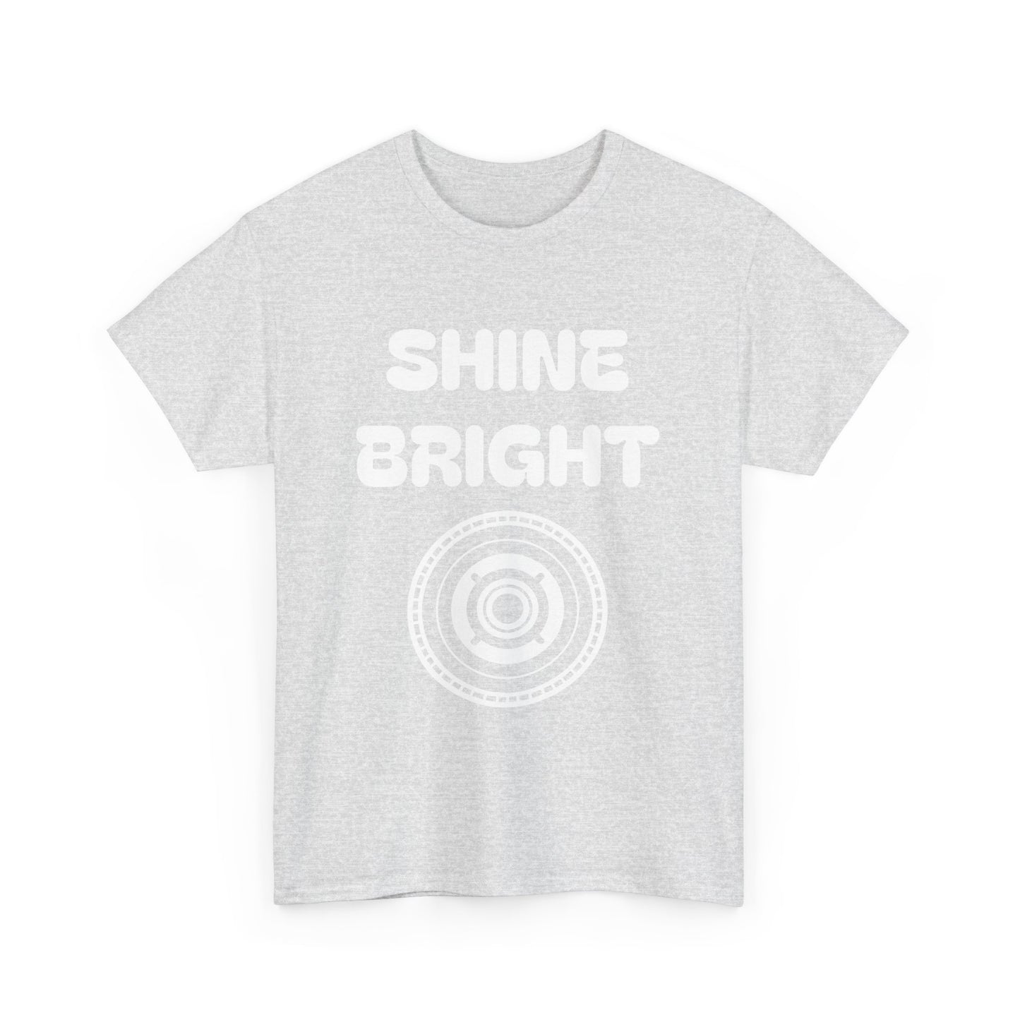 Shine Bright Unisex Heavy Cotton Tee - Inspirational Graphic Tee for Everyday Wear