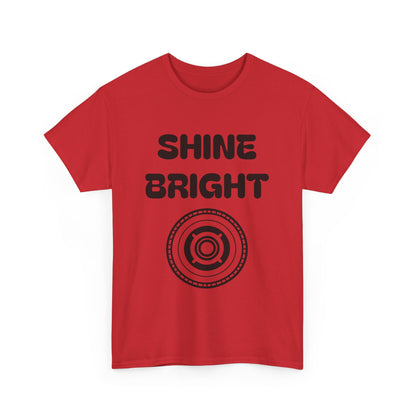 Shine Bright Unisex Heavy Cotton Tee - Inspirational Graphic Tee for Everyday Wear