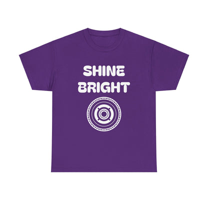 Shine Bright Unisex Heavy Cotton Tee - Inspirational Graphic Tee for Everyday Wear