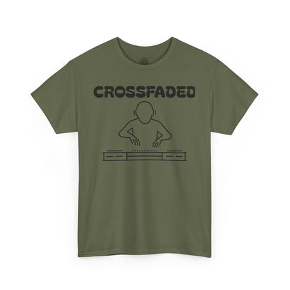 Copy of Crossfaded DJ Logo Across Chest Black Lettering