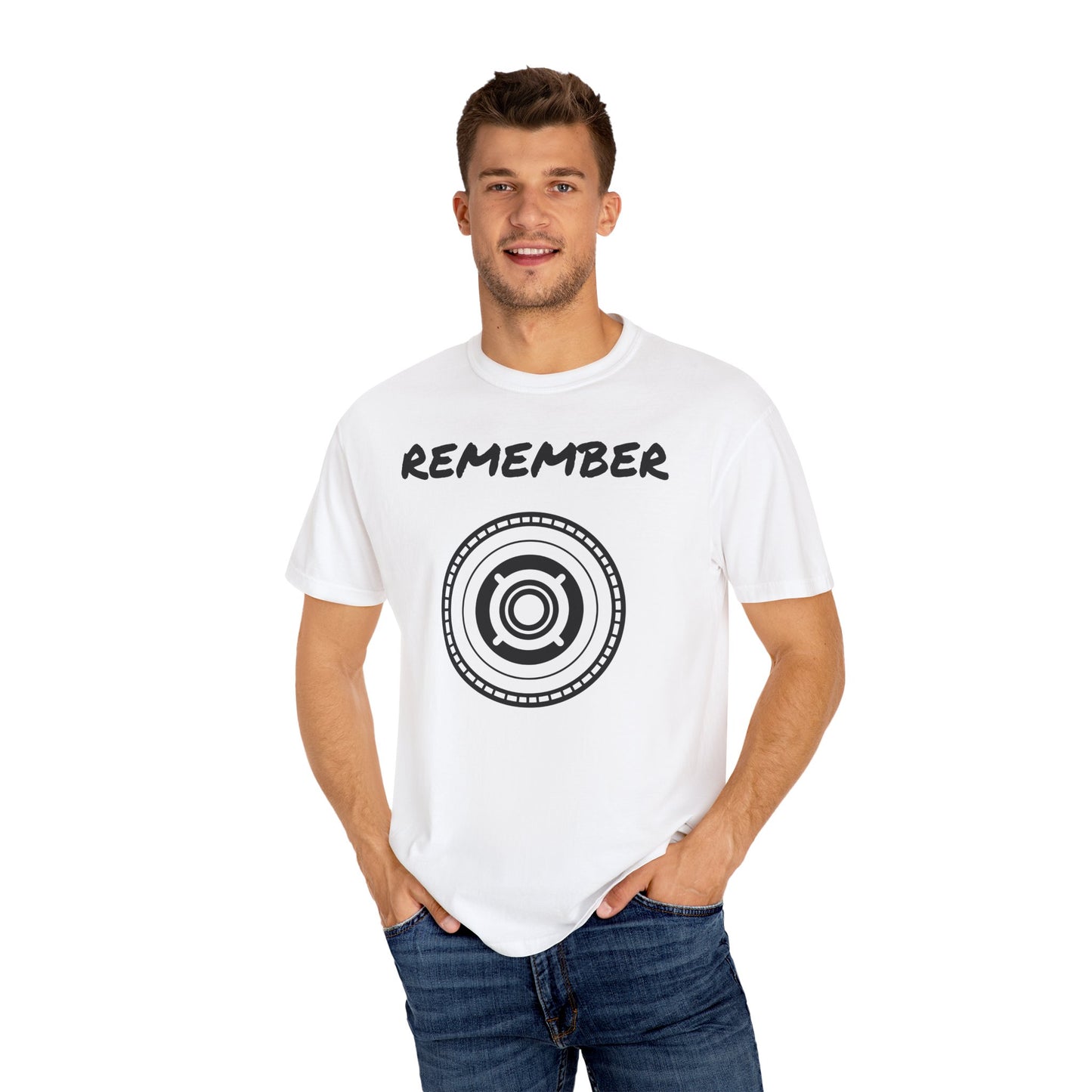 Unisex Garment-Dyed T-Shirt - "Remember" Graphic Tee for Everyday Inspiration