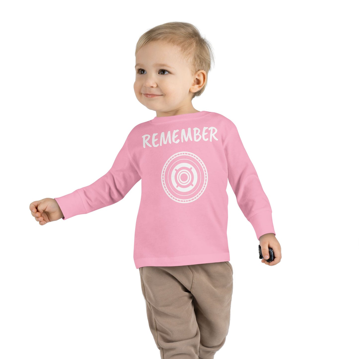 Toddler Long Sleeve Tee - "Remember" Graphic Tee for Kids - Perfect for Playtime and Special Occasions