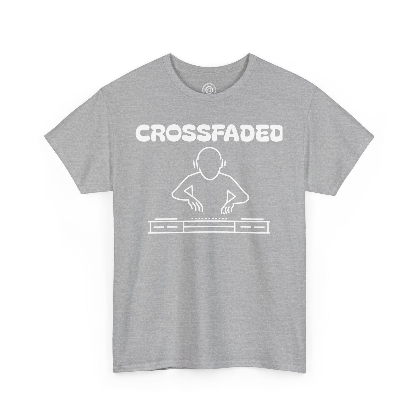 Crossfaded DJ Logo Across Chest White Lettering