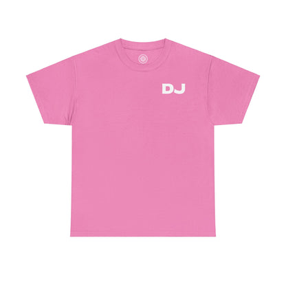 DJ On Chest Logo On Back White Lettering