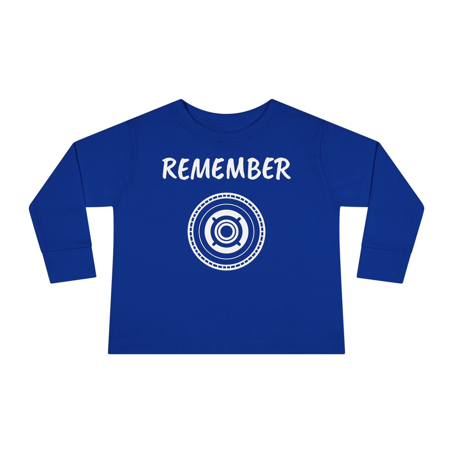 Toddler Long Sleeve Tee - "Remember" Graphic Tee for Kids - Perfect for Playtime and Special Occasions