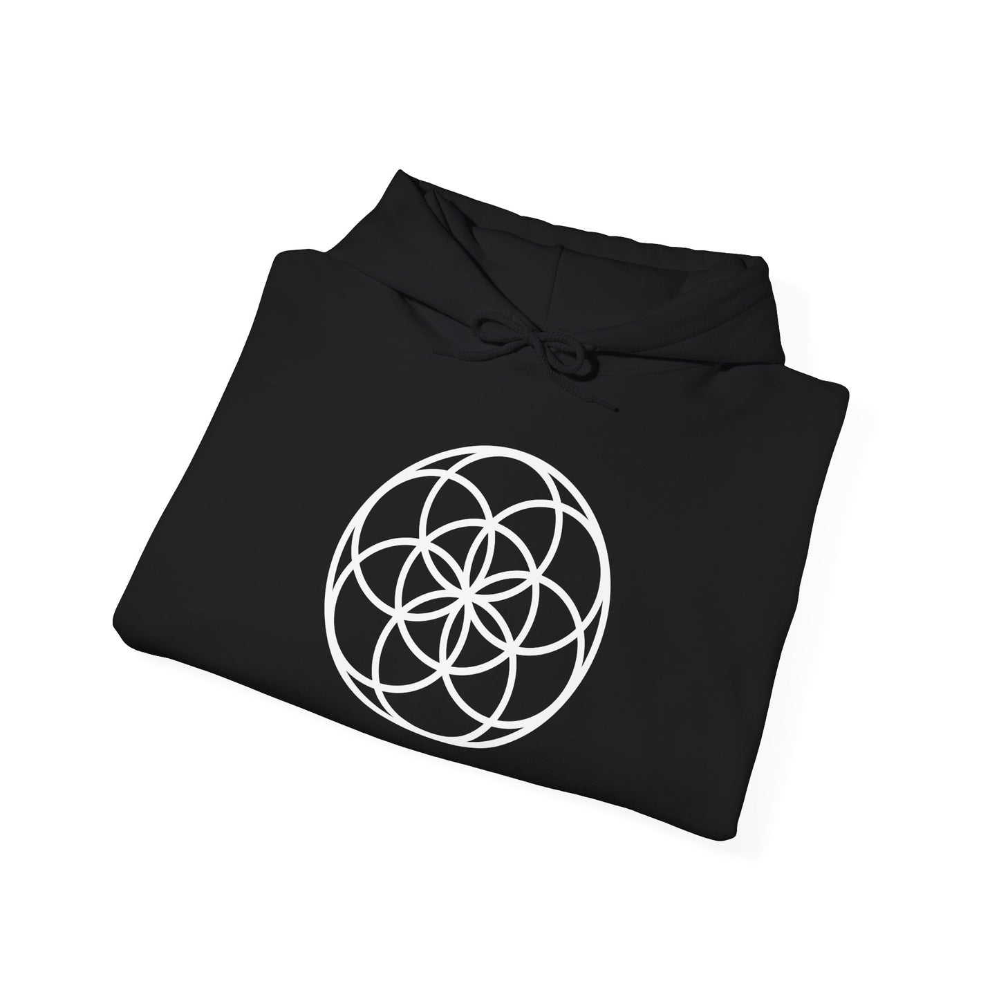 Seed Of Life Mandala Hoodie White Ink