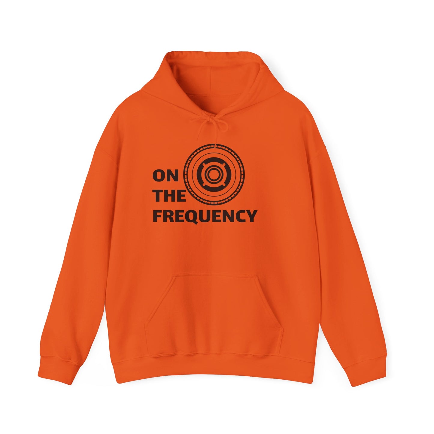 On The Frequency Unisex Heavy Blend Hoodie - Cozy Music Vibe, Ideal for Music Lovers and Gift Giving