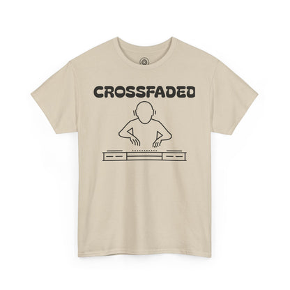 Copy of Crossfaded DJ Logo Across Chest Black Lettering