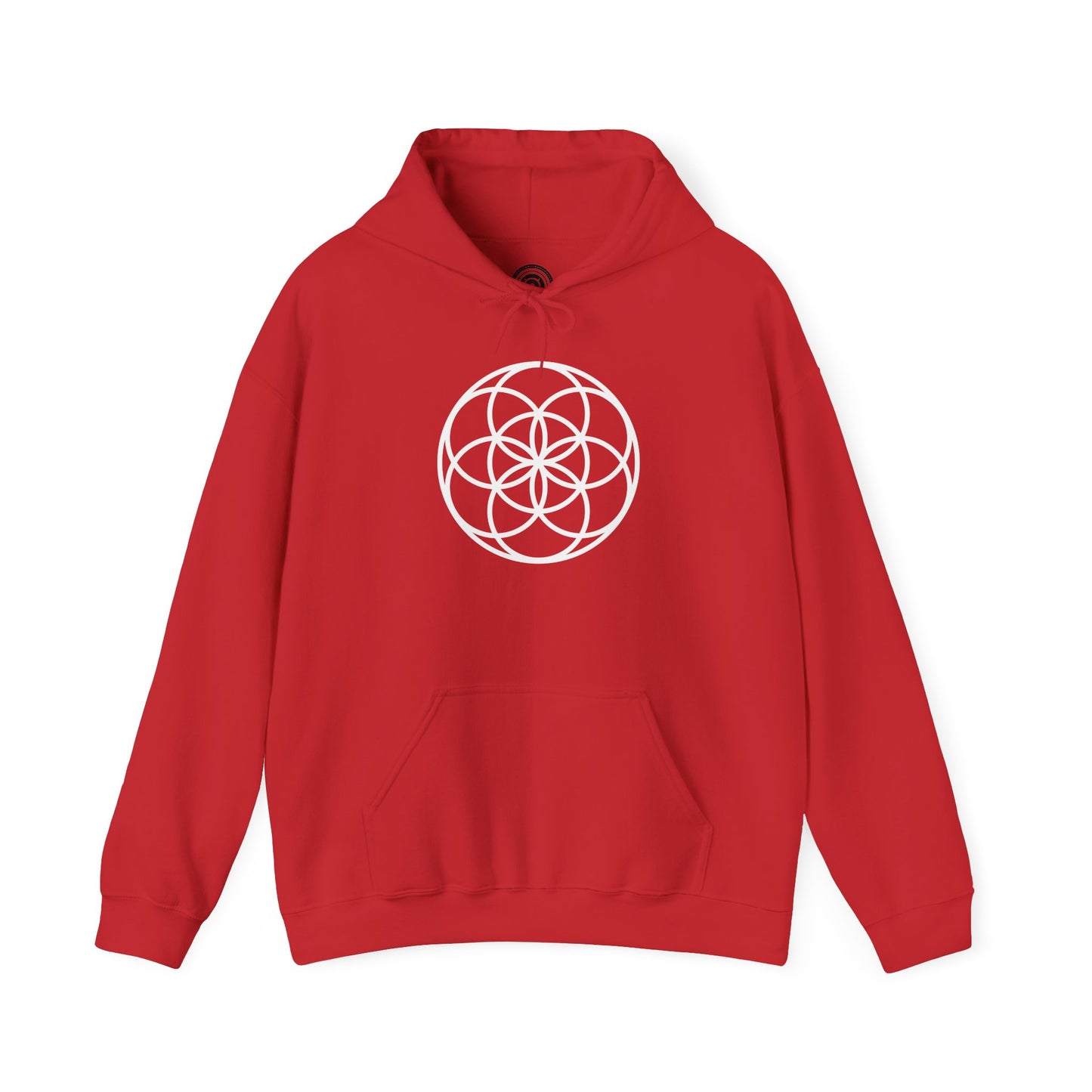 Seed Of Life Mandala Hoodie White Ink