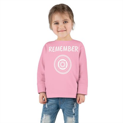 Toddler Long Sleeve Tee - "Remember" Graphic Tee for Kids - Perfect for Playtime and Special Occasions