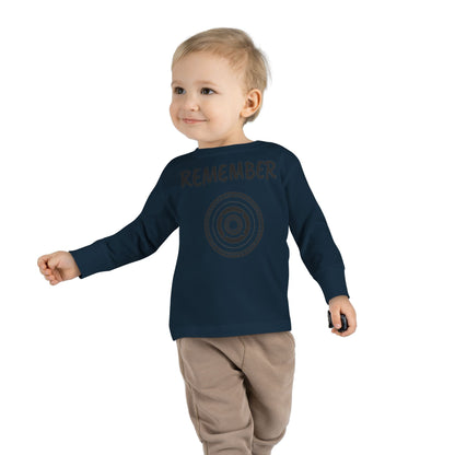 Toddler Long Sleeve Tee - "Remember" Graphic Tee for Kids - Perfect for Playtime and Special Occasions