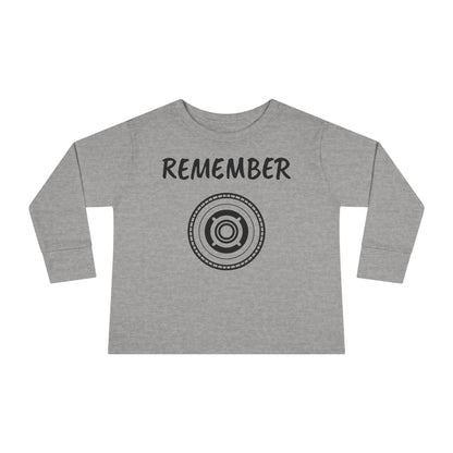 Copy of Toddler Long Sleeve Tee - "Remember" Graphic Tee for Kids - Perfect for Playtime and Special Occasions