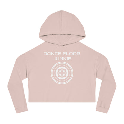 Dance Floor Junkie Cropped Hoodie for Women - Perfect for Music Lovers