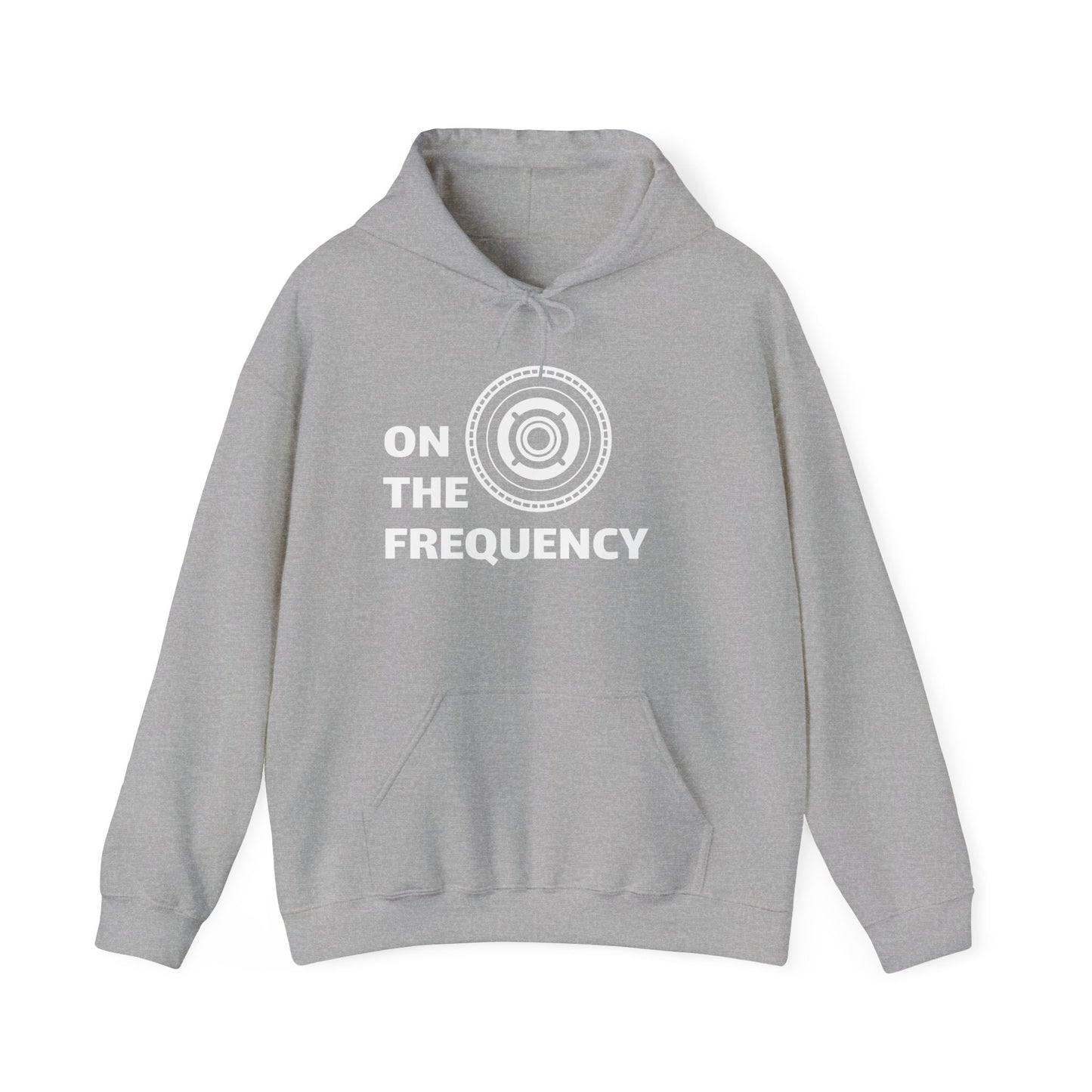 On The Frequency Unisex Heavy Blend Hoodie - Cozy Music Vibe, Ideal for Music Lovers and Gift Giving