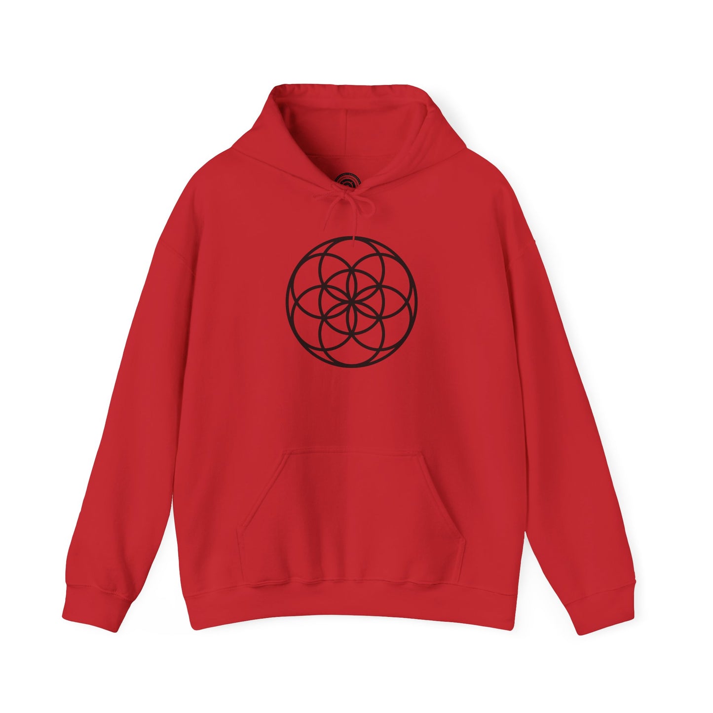 Seed Of Life Mandala Hoodie Black Ink