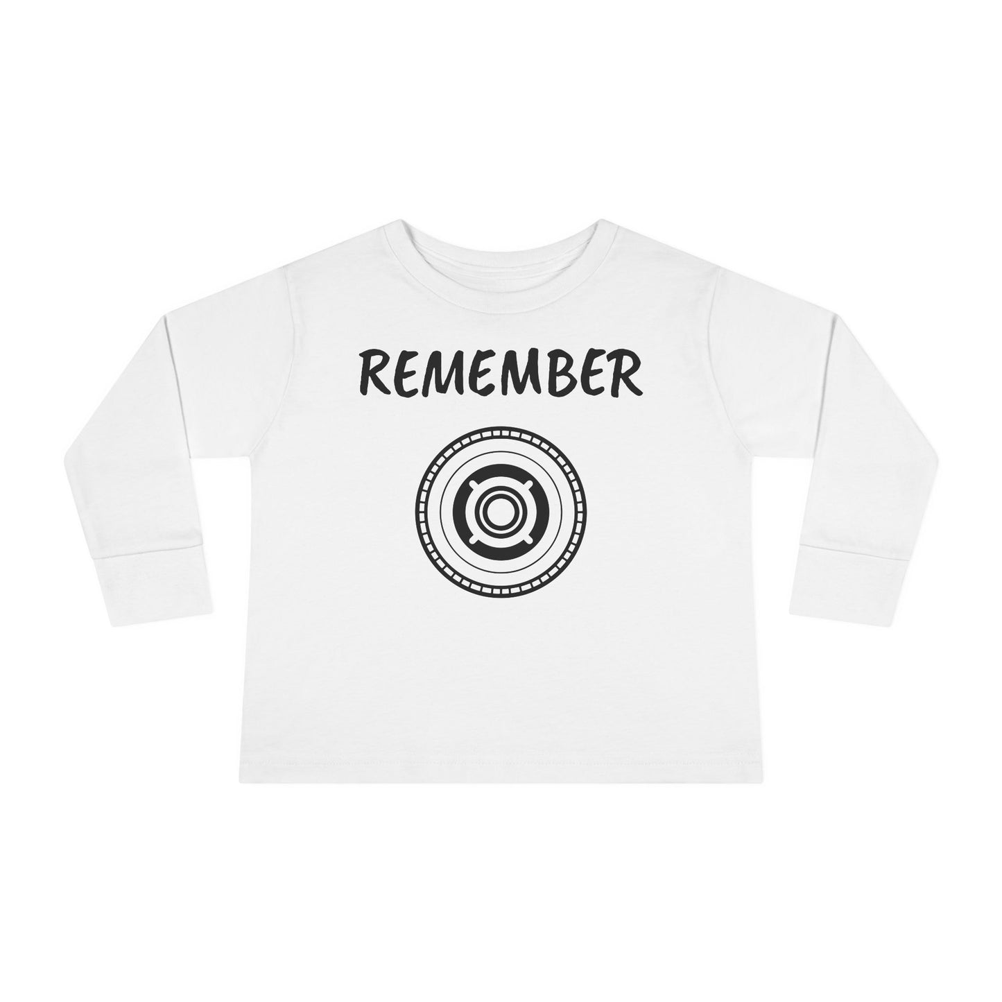 Toddler Long Sleeve Tee - "Remember" Graphic Tee for Kids - Perfect for Playtime and Special Occasions