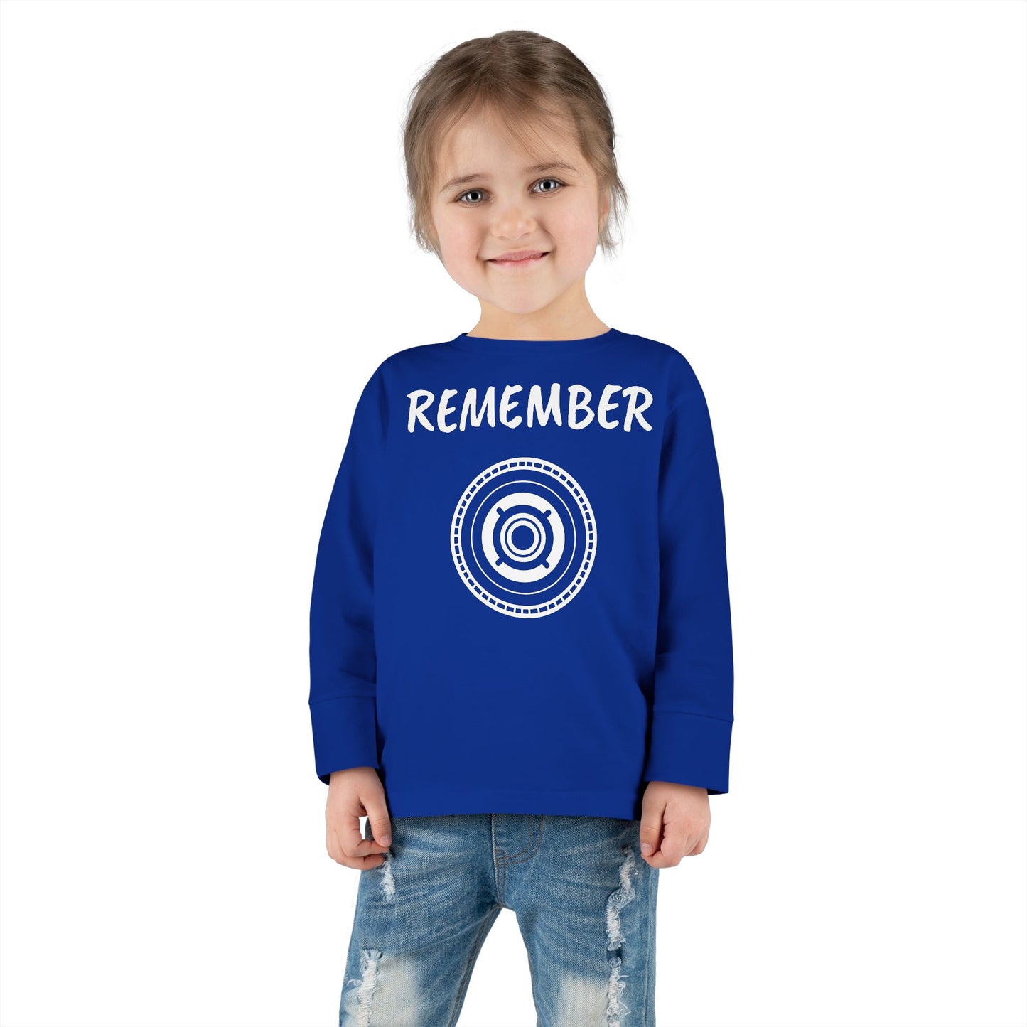 Toddler Long Sleeve Tee - "Remember" Graphic Tee for Kids - Perfect for Playtime and Special Occasions