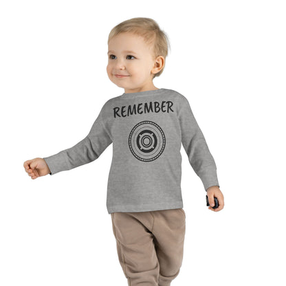 Toddler Long Sleeve Tee - "Remember" Graphic Tee for Kids - Perfect for Playtime and Special Occasions