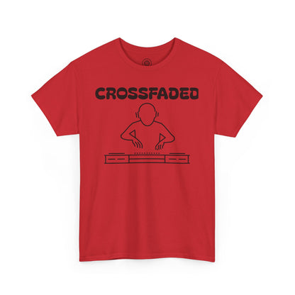 Copy of Crossfaded DJ Logo Across Chest Black Lettering