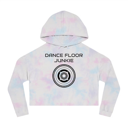 Dance Floor Junkie Cropped Hoodie for Women - Perfect for Music Lovers