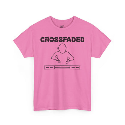 Copy of Crossfaded DJ Logo Across Chest Black Lettering