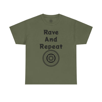 Rave And Repeat Unisex Heavy Cotton Tee - Perfect for Party Lovers