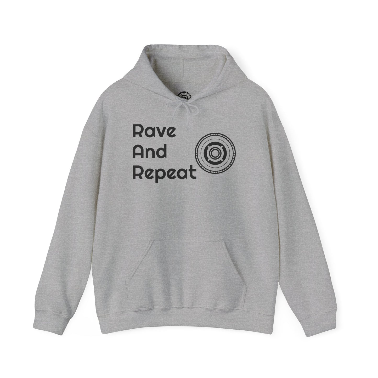 Rave And Repeat Unisex Heavy Blend Hoodie | Perfect for Music Festivals & Casual Wear