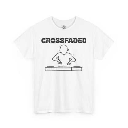 Copy of Crossfaded DJ Logo Across Chest Black Lettering