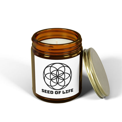 Vanilla Bean Seed Of Life Candle Geometry