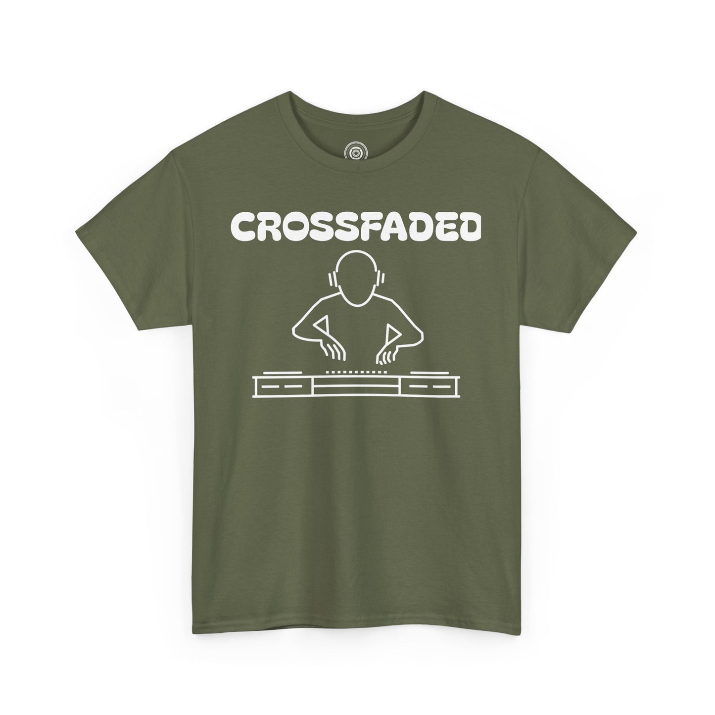 Crossfaded DJ Logo Across Chest White Lettering