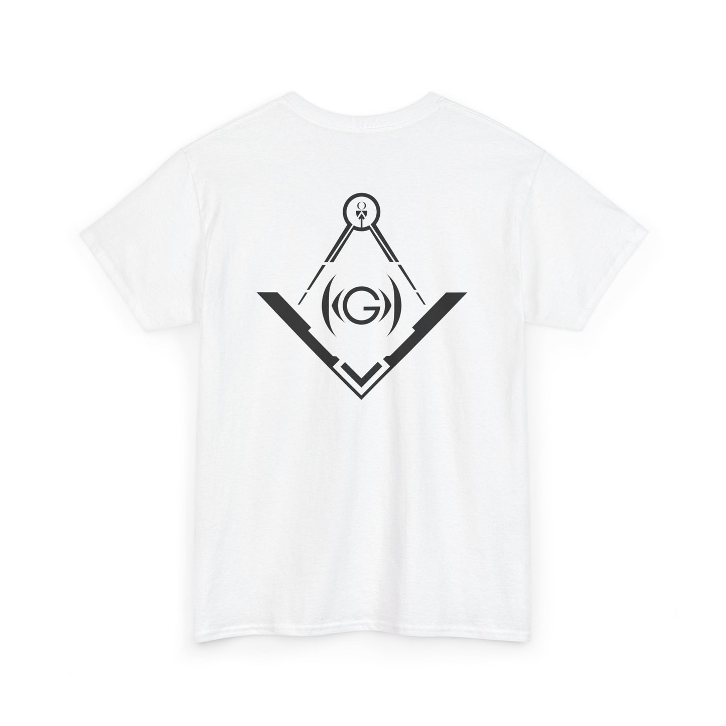 Masonic Back Inspired Unisex Heavy Cotton Tee - Modern Art Design