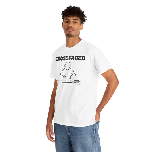 Copy of Crossfaded DJ Logo Across Chest Black Lettering