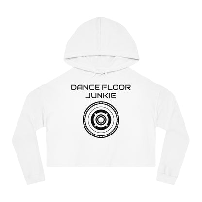 Dance Floor Junkie Cropped Hoodie for Women - Perfect for Music Lovers