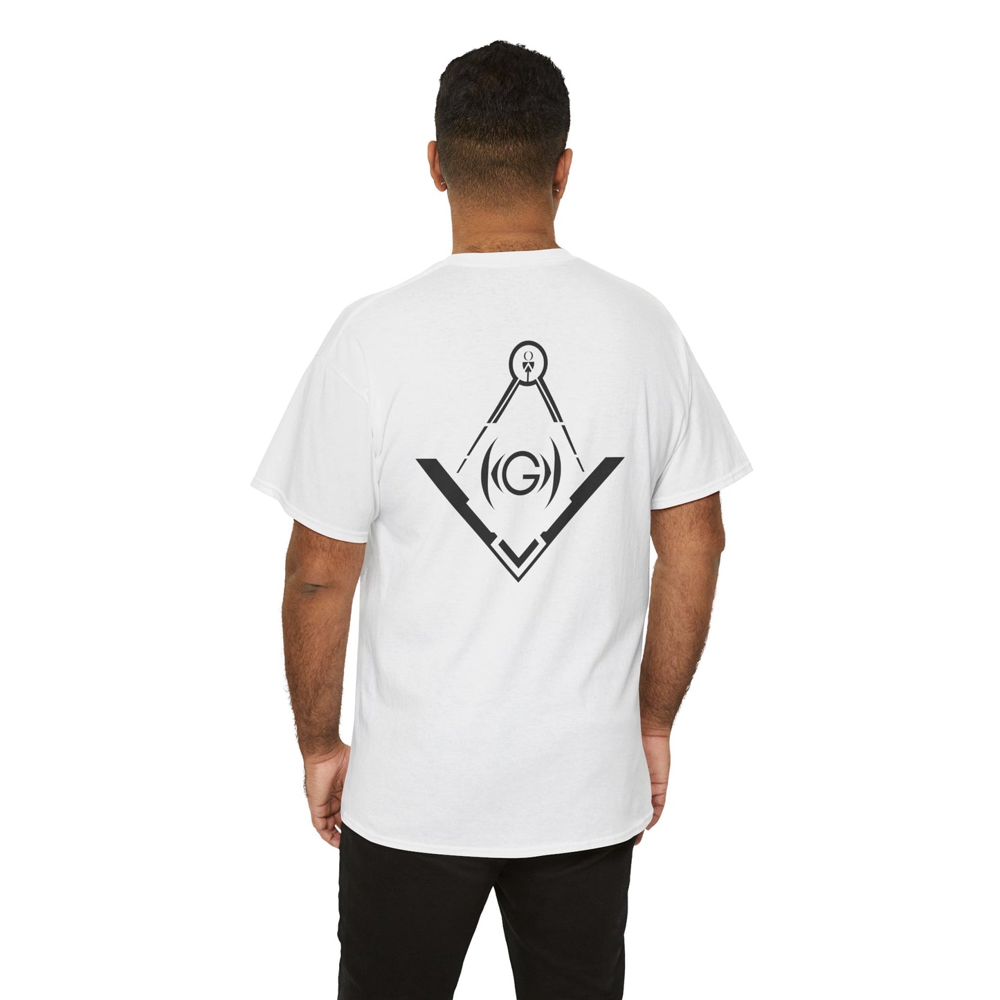 Masonic Back Inspired Unisex Heavy Cotton Tee - Modern Art Design