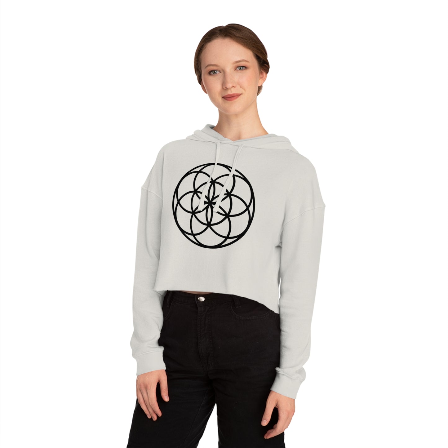 Seed Of Life Cropped Mandala Hoodie