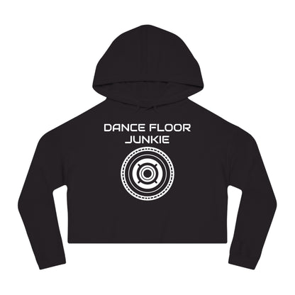 Dance Floor Junkie Cropped Hoodie for Women - Perfect for Music Lovers