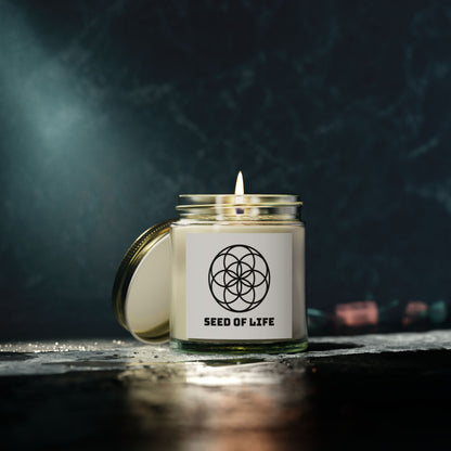 Vanilla Bean Seed Of Life Candle Geometry