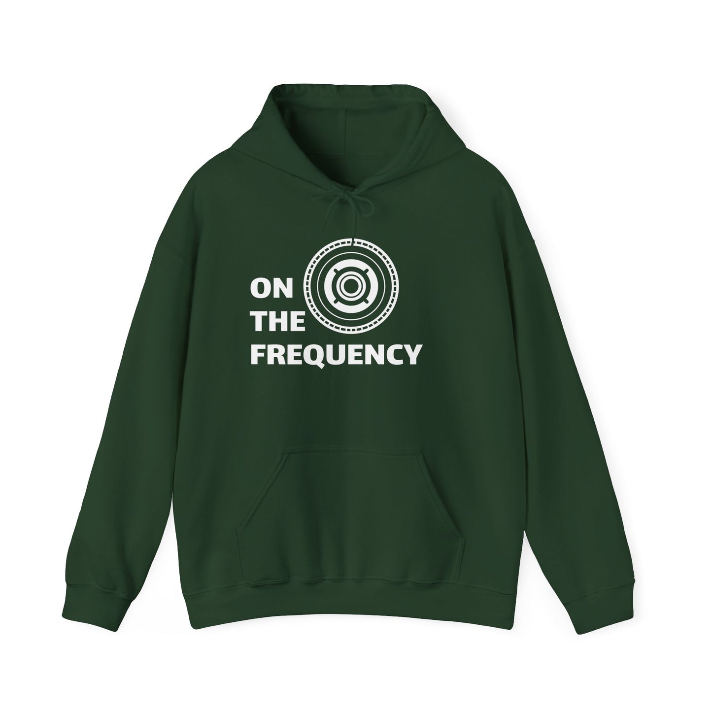 On The Frequency Unisex Heavy Blend Hoodie - Cozy Music Vibe, Ideal for Music Lovers and Gift Giving