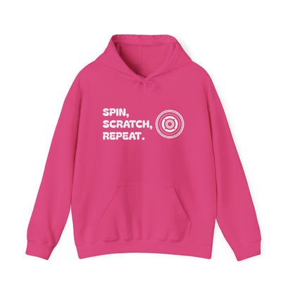 Spin, Scratch, Repeat  Unisex Heavy Blend™ Hooded Sweatshirt