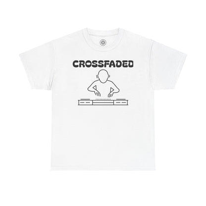 Copy of Crossfaded DJ Logo Across Chest Black Lettering