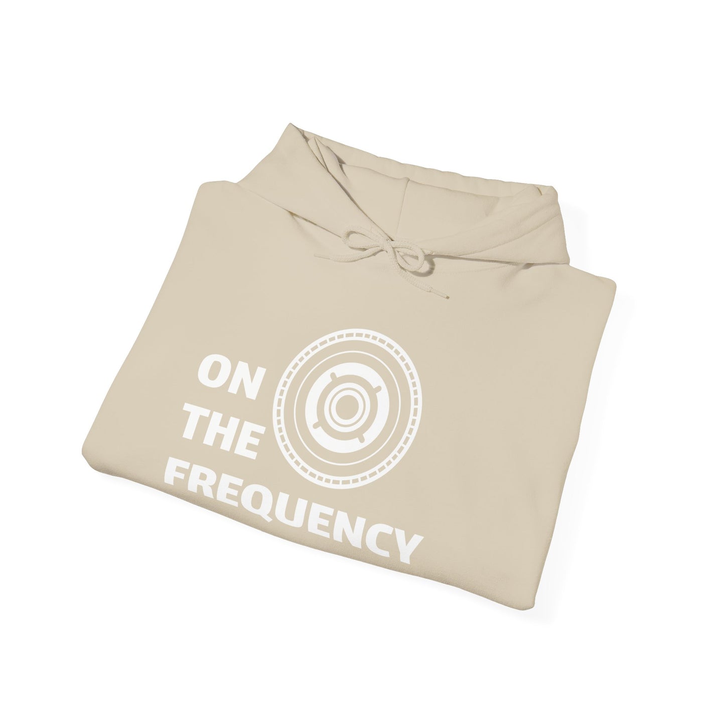 On The Frequency Unisex Heavy Blend Hoodie - Cozy Music Vibe, Ideal for Music Lovers and Gift Giving