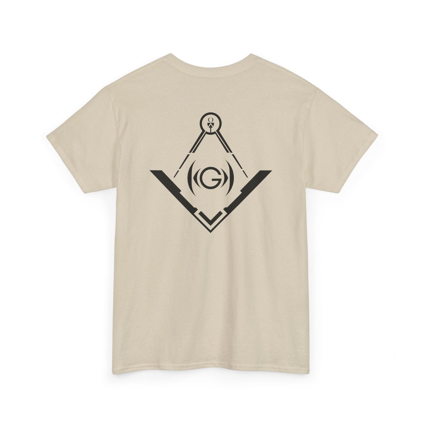 Masonic Back Inspired Unisex Heavy Cotton Tee - Modern Art Design